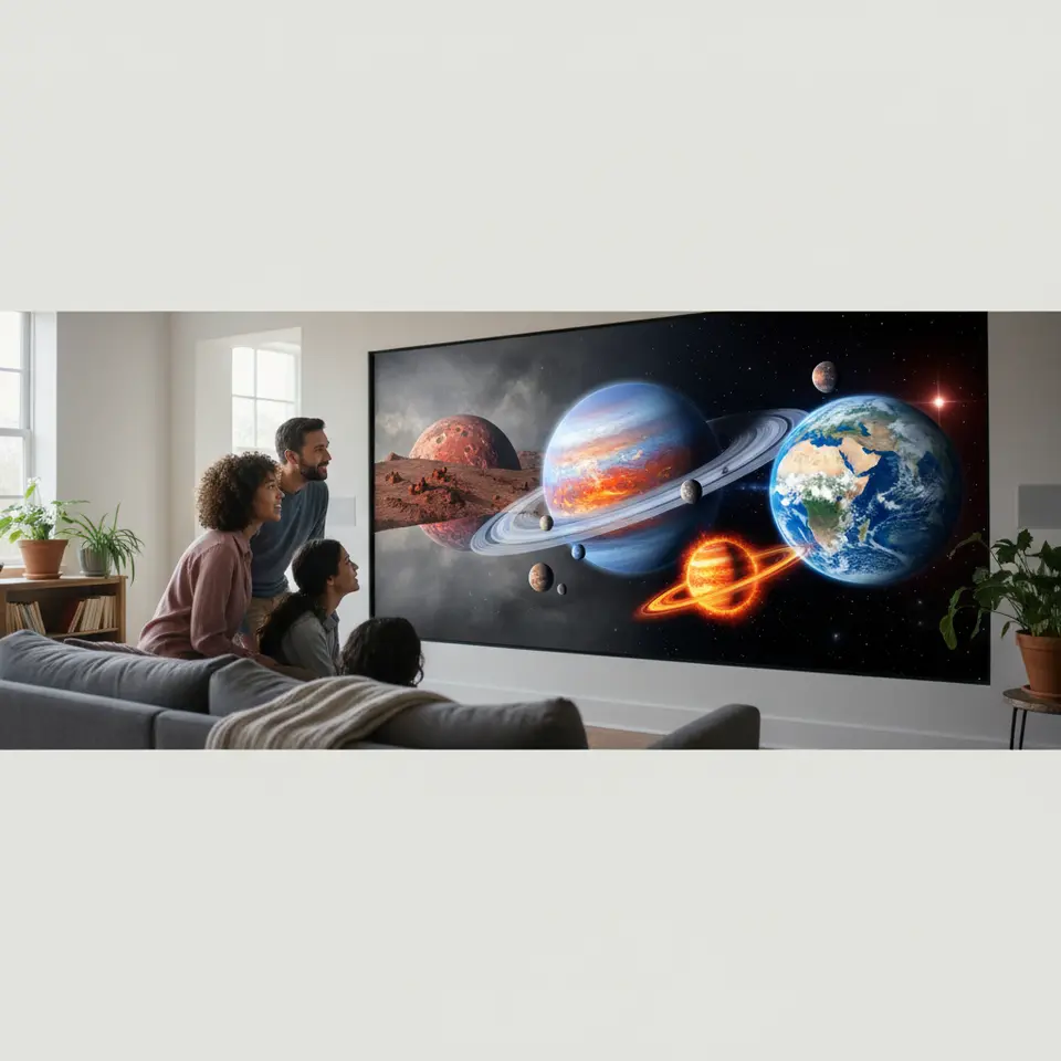 A composite scene of planetary diversity across the galaxy: include a cratered, rocky world, a ringed gas giant with swirling storms and moons, a brightly colored super-Earth orbiting a red dwarf, and a scorching hot Jupiter skimming close to its host star.